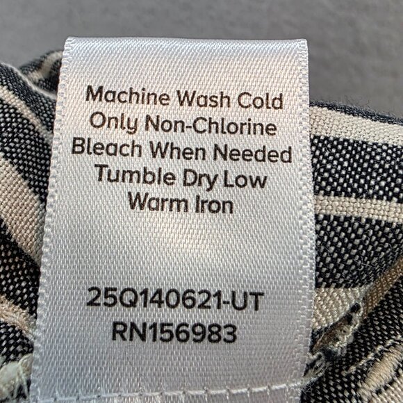 Evereve‎ Sophia Linen Pants Wide Leg High Rise 4-pocket Beachy Boho Stripe sz Sm - Picture 6 of 6